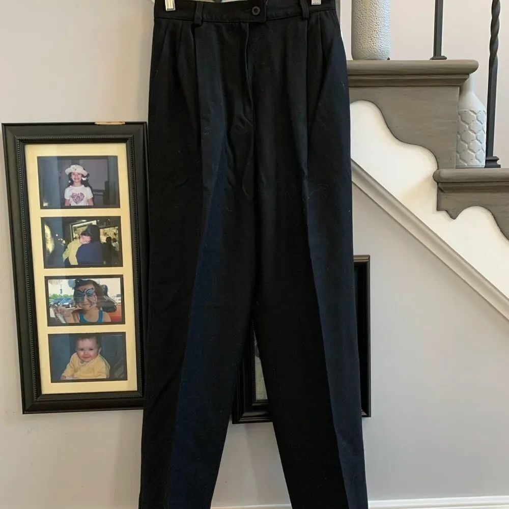 PendletonĀ Vintage BlackāWool Pleated Front Pants sz 8āNWT